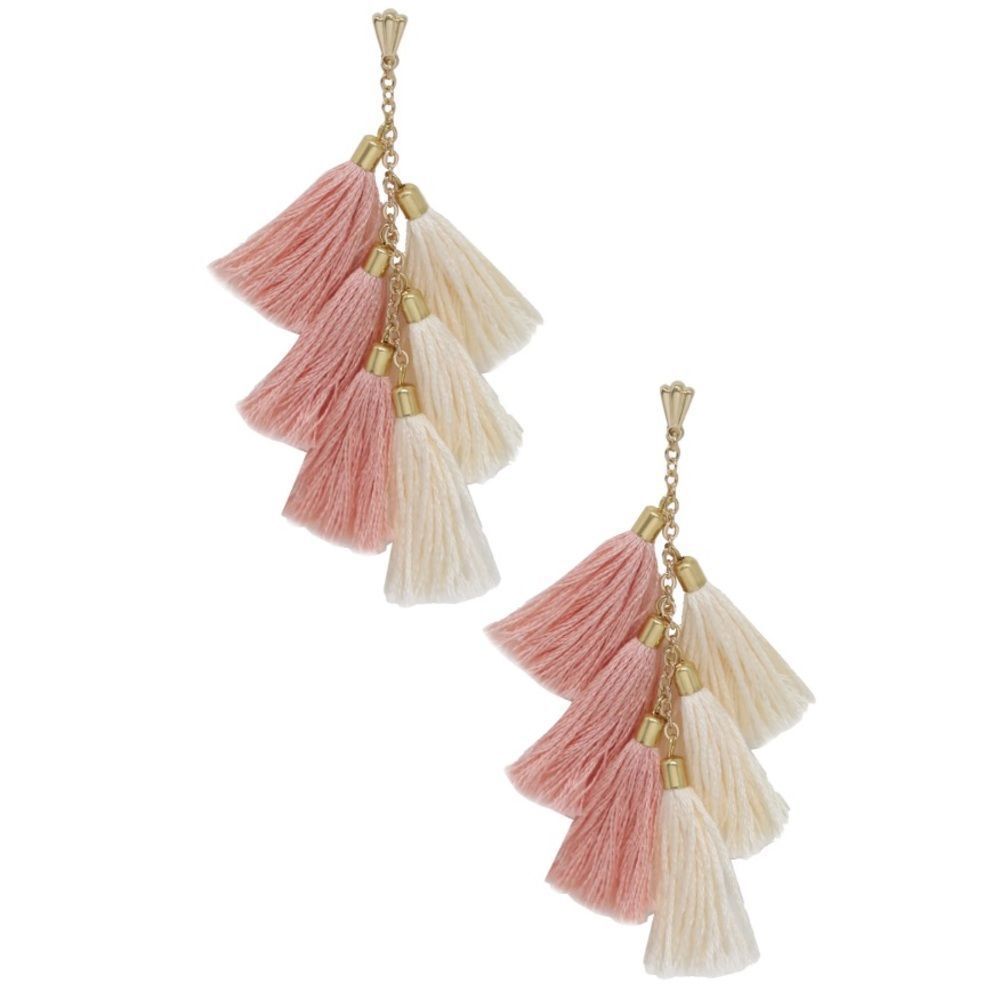 NWT Ettika Los Angeles Daydreamer Tassel Earrings